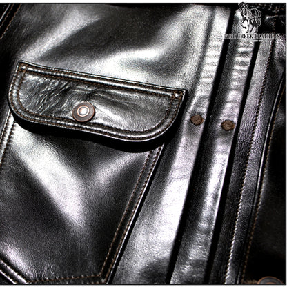 ファインクリークレザーズ FCJK010 SELEM ブラック セーラム メンズ レザージャケット ホースハイド