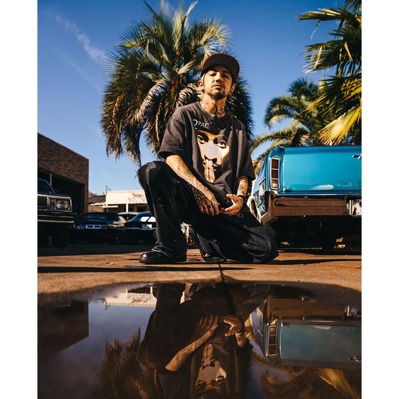 セントマイケル SM-HR8-0000-C14 2PAC 2PC_SS TEE / BLACK メンズ 半袖 プリント Tシャツ バックプリント 2PAC コラボ