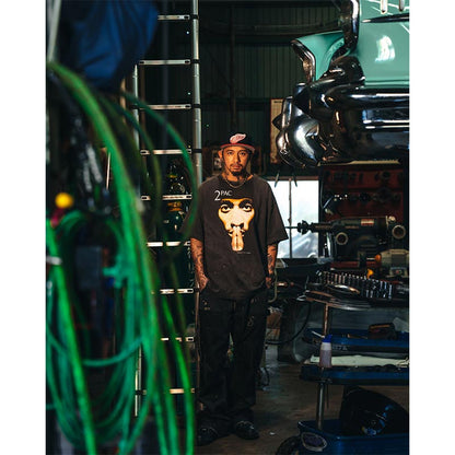 セントマイケル SM-HR8-0000-C14 2PAC 2PC_SS TEE / BLACK メンズ 半袖 プリント Tシャツ バックプリント 2PAC コラボ