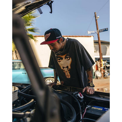 セントマイケル SM-HR8-0000-C14 2PAC 2PC_SS TEE / BLACK メンズ 半袖 プリント Tシャツ バックプリント 2PAC コラボ