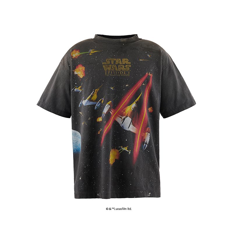 セントマイケル SM-HR8-0000-C62 STARWARS SW_SS TEE / BLACK  メンズ 半袖 プリント Tシャツ スターウォーズ コラボ