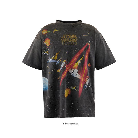 セントマイケル SM-HR8-0000-C62 STARWARS SW_SS TEE / BLACK  メンズ 半袖 プリント Tシャツ スターウォーズ コラボ