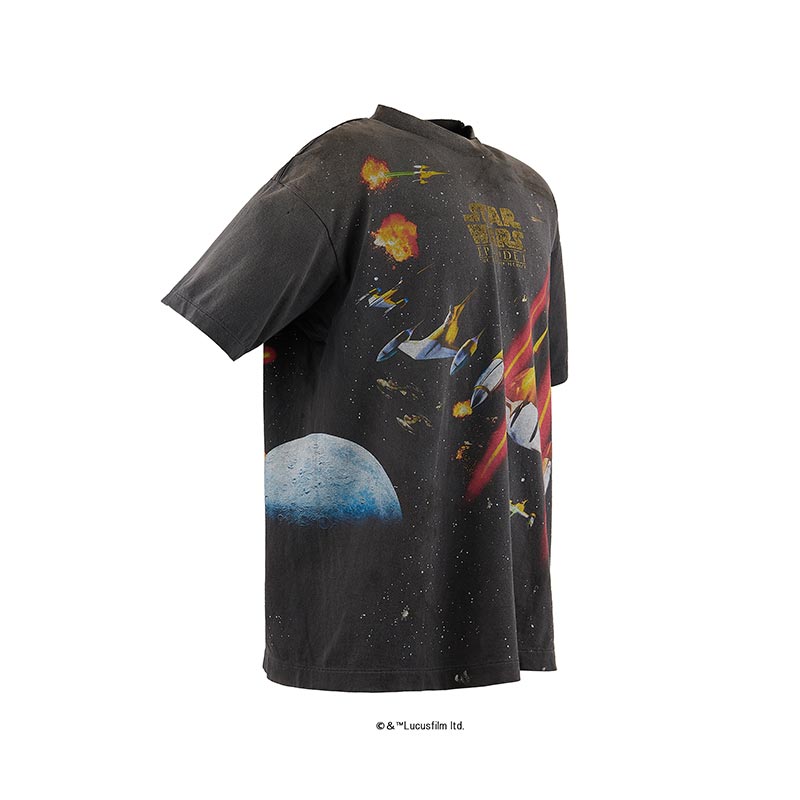 セントマイケル SM-HR8-0000-C62 STARWARS SW_SS TEE / BLACK  メンズ 半袖 プリント Tシャツ スターウォーズ コラボ