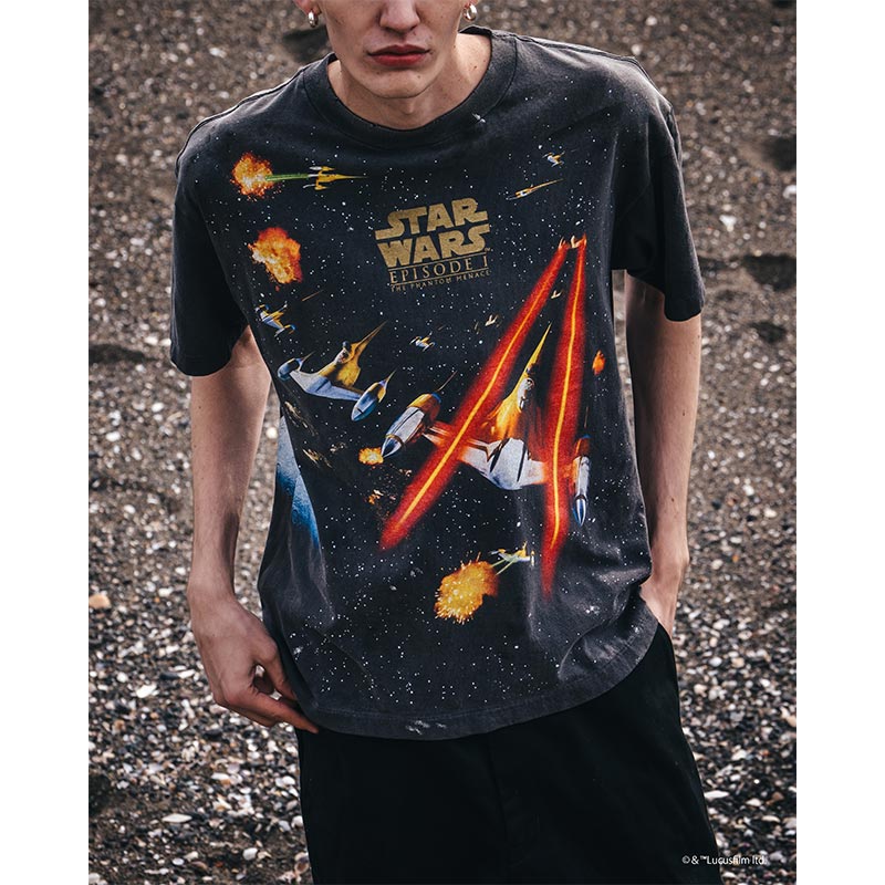 セントマイケル SM-HR8-0000-C62 STARWARS SW_SS TEE / BLACK  メンズ 半袖 プリント Tシャツ スターウォーズ コラボ