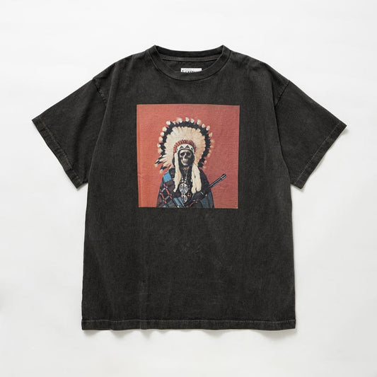 ラストマン 251LM-CT07 PRINTED TEE SHIRTS "CHIEF" ブラック メンズ 半袖 プリント Tシャツ