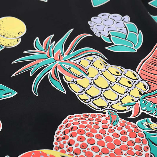 サンサーフ Lot No. SS39415 RAYON HAWAIIAN SHIRT “TROPICAL FRUITS” ブラック メンズ レーヨン アロハシャツ