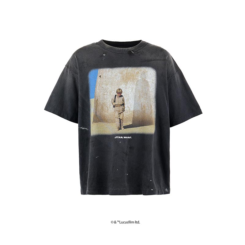 セントマイケル SM-HR8-0000-C63 DARTHVADER SW_SS TEE / BLACK メンズ 半袖 プリント Tシャツ  バックプリント スターウォーズ コラボ
