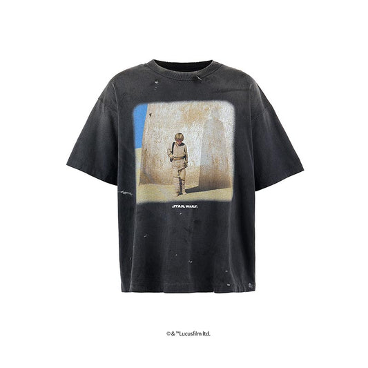セントマイケル SM-HR8-0000-C63 DARTHVADER SW_SS TEE / BLACK メンズ 半袖 プリント Tシャツ  バックプリント スターウォーズ コラボ