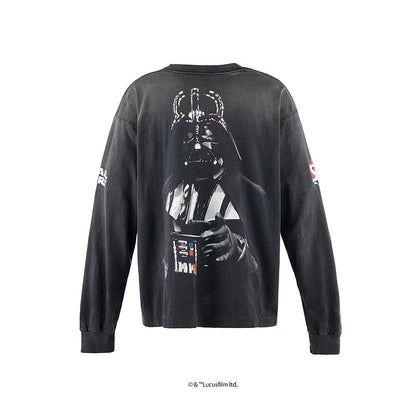 セントマイケル SM-HR8-0000-C64 DARTHVADER SW_LS TEE / BLACK メンズ 長袖 プリント Tシャツ  ロンT バックプリント スターウォーズ コラボ