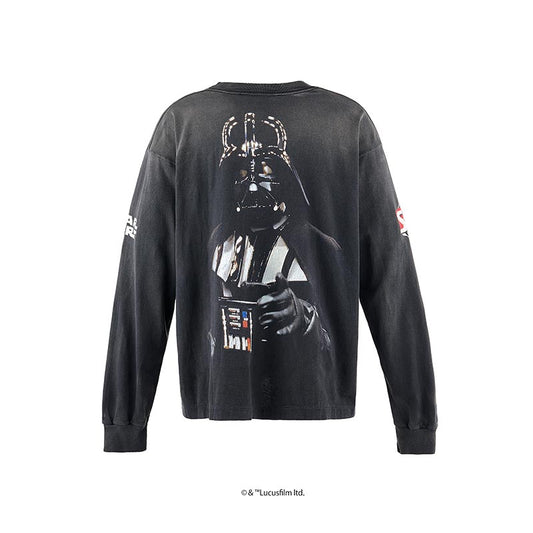 セントマイケル SM-HR8-0000-C64 DARTHVADER SW_LS TEE / BLACK メンズ 長袖 プリント Tシャツ  ロンT バックプリント スターウォーズ コラボ