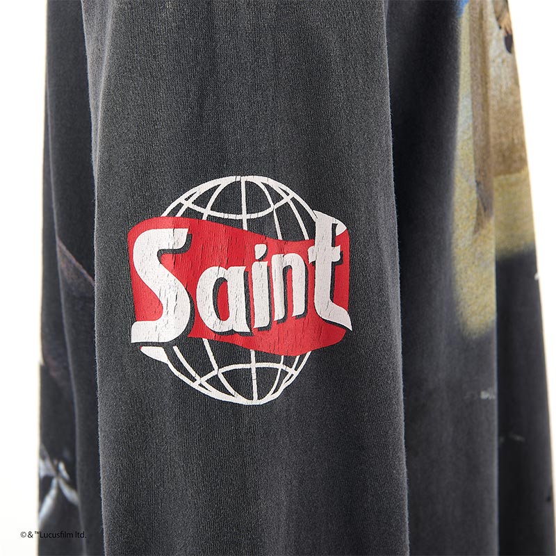 セントマイケル SM-HR8-0000-C64 DARTHVADER SW_LS TEE / BLACK メンズ 長袖 プリント Tシャツ  ロンT バックプリント スターウォーズ コラボ