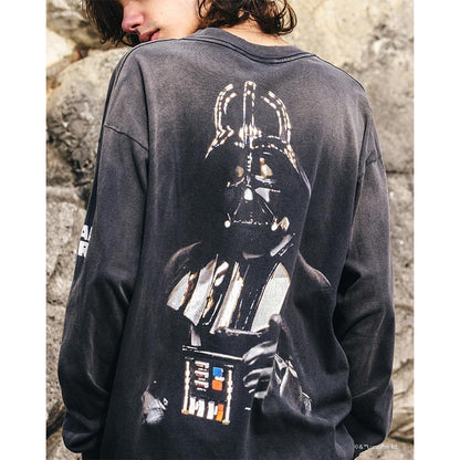 セントマイケル SM-HR8-0000-C64 DARTHVADER SW_LS TEE / BLACK メンズ 長袖 プリント Tシャツ  ロンT バックプリント スターウォーズ コラボ