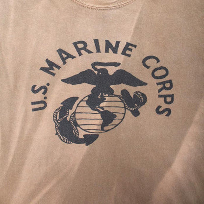 バウワウ BW241-UMT USMC TEE コヨーテ サンバーン メンズ 半袖 プリント Tシャツ カットソー ミリタリー 日焼け加工