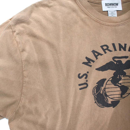 バウワウ BW241-UMT USMC TEE コヨーテ サンバーン メンズ 半袖 プリント Tシャツ カットソー ミリタリー 日焼け加工