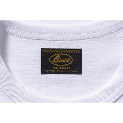 ブコ BC24003 BUCO TEE / ENGINEERS ホワイト 010 メンズ 半袖 プリント Tシャツ バインダーネック バックプリント