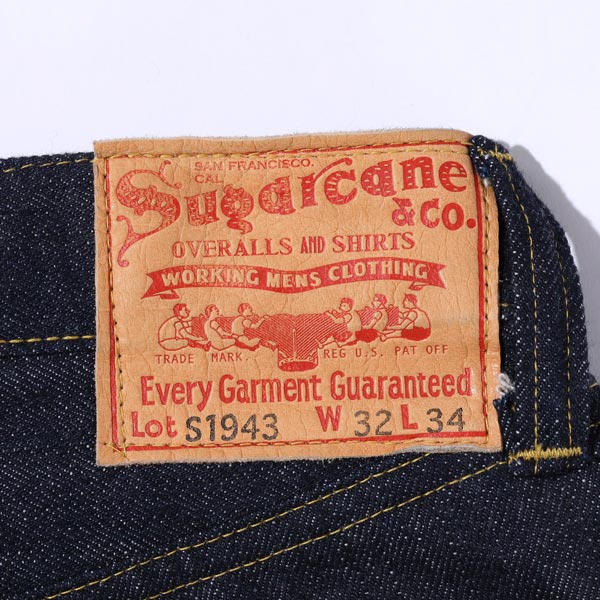 シュガーケーン Lot No. SC49009 / SUGAR CANE Super “Denim” Collectibles #09 13.5oz. BLUE DENIM WAIST OVERALLS “S1943” MODEL 420N NON WASH ストレート ジーンズ デニム 大戦モデル ノンウォッシュ メンズ