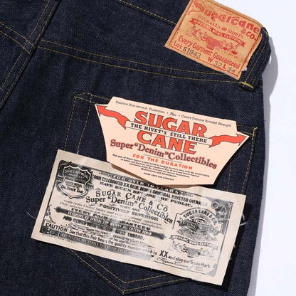 シュガーケーン Lot No. SC49009 / SUGAR CANE Super “Denim” Collectibles #09 13.5oz. BLUE DENIM WAIST OVERALLS “S1943” MODEL 420N NON WASH ストレート ジーンズ デニム 大戦モデル ノンウォッシュ メンズ