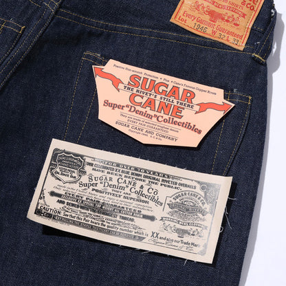 シュガーケーン Lot No. SC49007 / SUGAR CANE Super “Denim” Collectibles #07 13.5oz. BLUE DENIM WAIST OVERALLS “1946” MODEL  420N) NON WASH ストレート ジーンズ デニム ノンウォッシュ メンズ