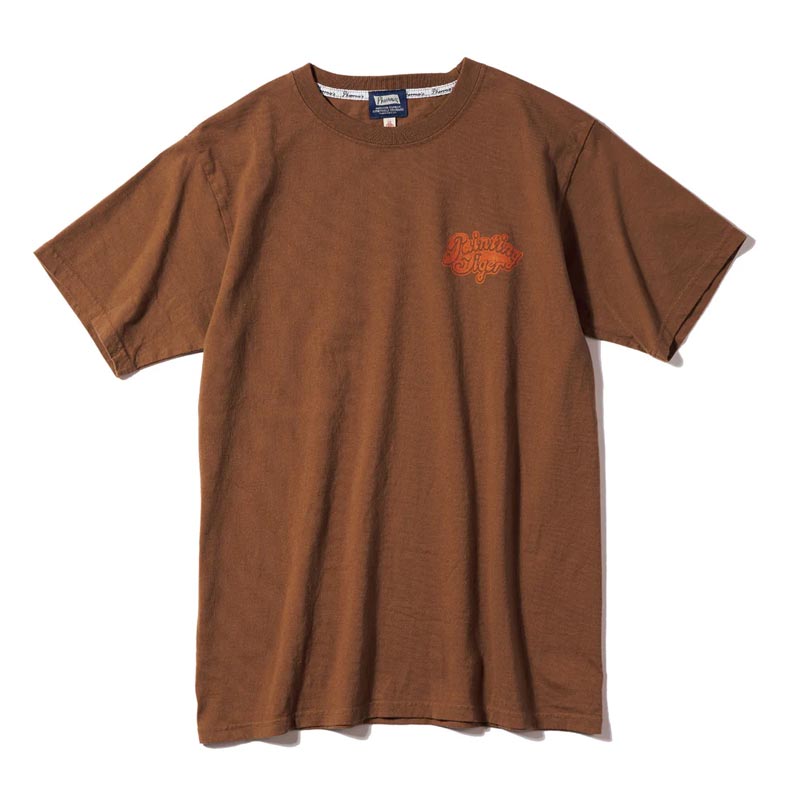 フェローズ 25S-PT11 PAINTING TIGER ココア メンズ 半袖 プリント Tシャツ バックプリント