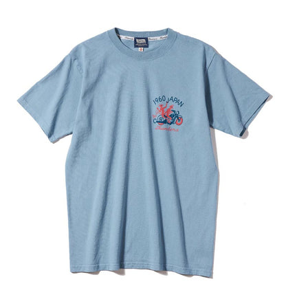 フェローズ 25S-PT13 THUNDERS ダークサックス メンズ 半袖 プリント Tシャツ バックプリント