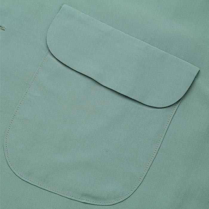 ウエアマスターズ Lot.835 Flap Pocket Rayon L/S Shirt ミント メンズ 長袖 レーヨン シャツ オープンカラーL/Sシャツ