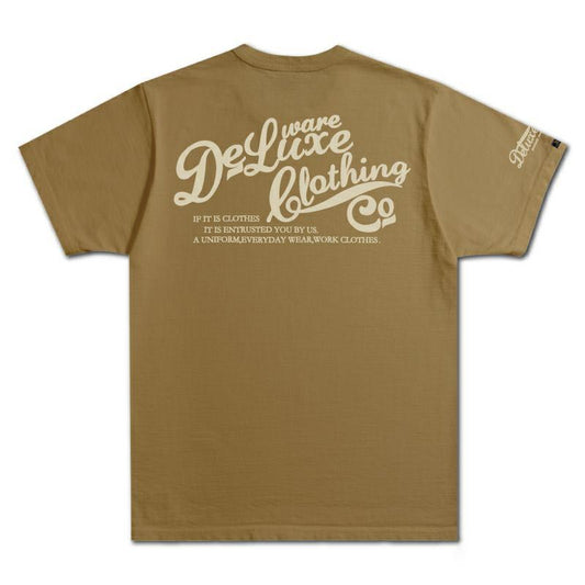 25SS デラックスウエア BRGX-001 DELUXEWARE オールドゴールド メンズ 半袖 Tシャツ ブランドロゴ バックプリント