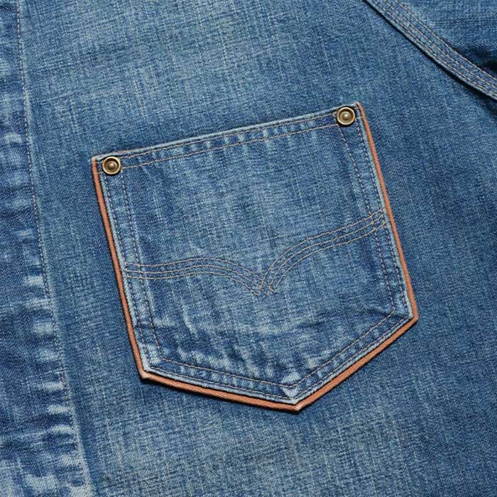 デラックスウエア 7640AG 40s DENIM SHIRT AGING MODEL メンズ 長袖 デニムシャツ エイジングモデル ワンウォッシュ