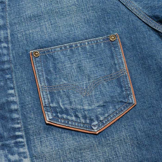デラックスウエア 7640AG 40s DENIM SHIRT AGING MODEL メンズ 長袖 デニムシャツ エイジングモデル ワンウォッシュ