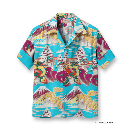 サンサーフ Lot No. SS38866 SUN SURF SPECIAL EDITION “LEGENDARY HAWAII” 123 ターコイズ アロハシャツ
