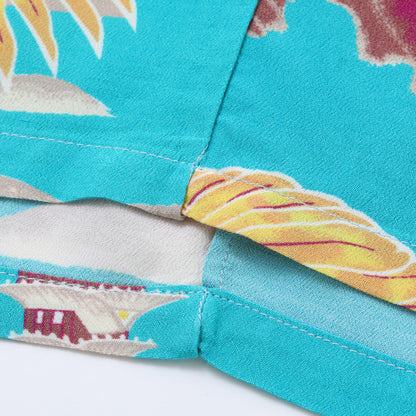 サンサーフ Lot No. SS38866 SUN SURF SPECIAL EDITION “LEGENDARY HAWAII” 123 ターコイズ アロハシャツ