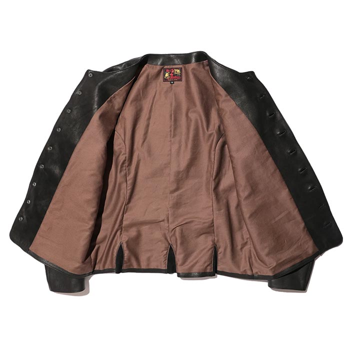 ジェラード TM03430 The 2 Monkeys Round-neck Leather Waistcoat ブラック ラウンドネック レザージャケット メンズ 牛革