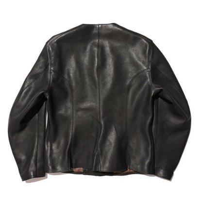 ジェラード TM03430 The 2 Monkeys Round-neck Leather Waistcoat ブラック ラウンドネック レザージャケット メンズ 牛革