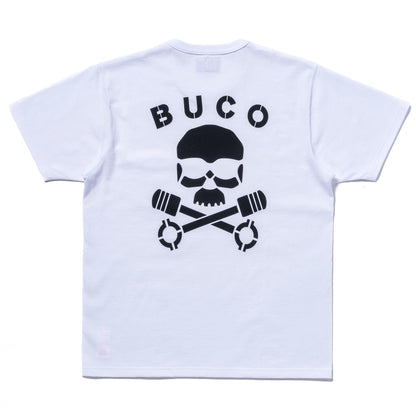 BUCO TEE / SKULL PISTON:WHITE