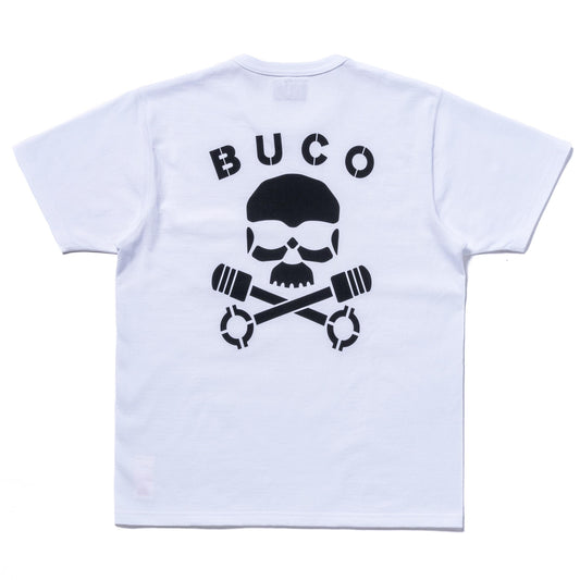 BUCO TEE / SKULL PISTON:WHITE