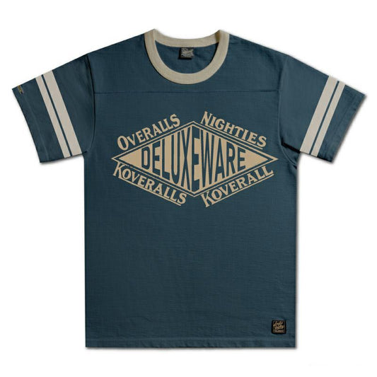 25SS デラックスウエア BRGX-002 SQ.DELUXE ブルー.J メンズ 半袖 Tシャツ ブランドロゴ フットボールTシャツ
