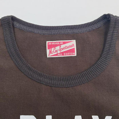 ジョーマッコイ MC23021 JOE MCCOY FOOTBALL TEE / STICKY FINGERS チャコール メンズ フットボール Tシャツ 半袖 ラバープリント