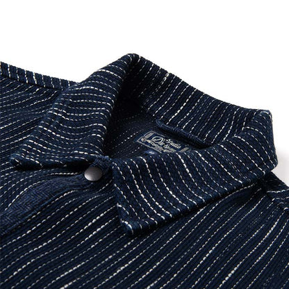 ステュディオ・ダ・ルチザン 4587 RAIN刺し子ジャケット メンズ アウター 13oz ダルチザン 雨絣織り 刺し子 ビーチクロス ワークウエア