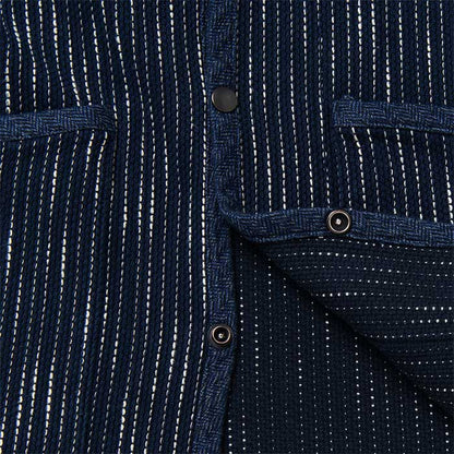 ステュディオ・ダ・ルチザン 4587 RAIN刺し子ジャケット メンズ アウター 13oz ダルチザン 雨絣織り 刺し子 ビーチクロス ワークウエア