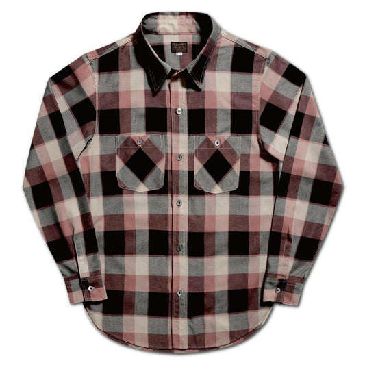 25SS デラックスウエア LV-31 50s CHECK PATTERN レッド メンズ 長袖 チェック シャツ