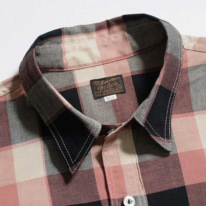 25SS デラックスウエア LV-31 50s CHECK PATTERN レッド メンズ 長袖 チェック シャツ