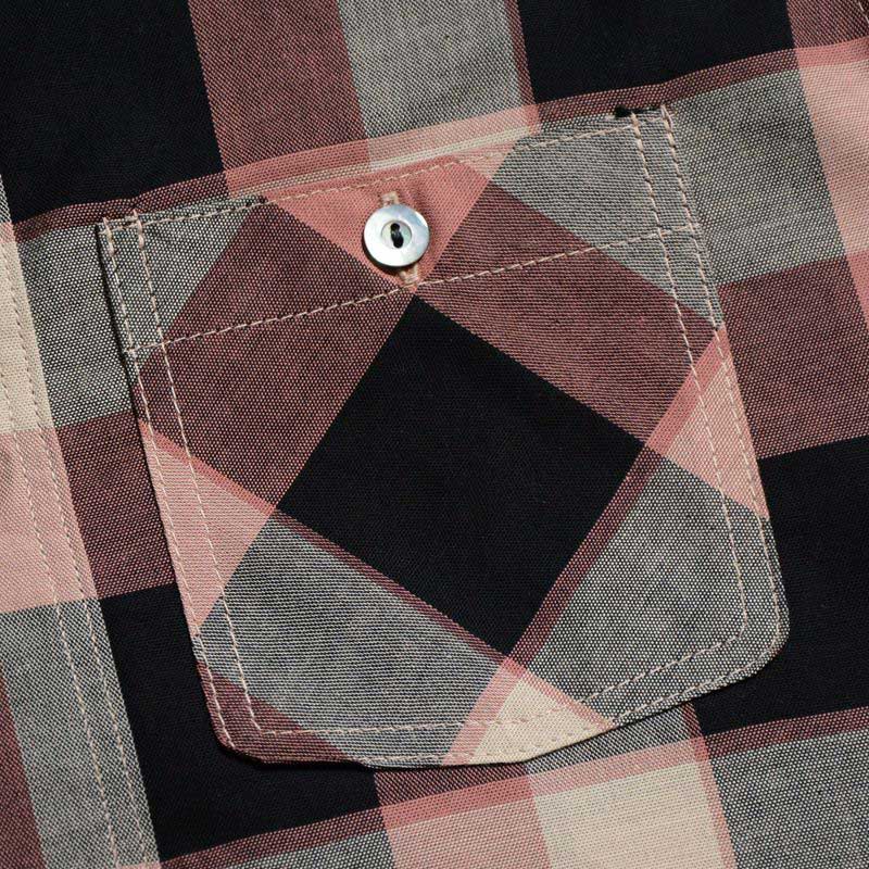 25SS デラックスウエア LV-31 50s CHECK PATTERN レッド メンズ 長袖 チェック シャツ
