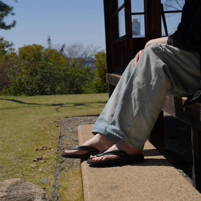 トーキョーサンダル TS-C05 SETTA SANDAL セッタ サンダル ブラック メンズ レザー 雪駄 トングタイプサンダル