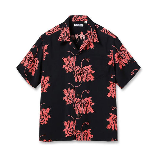 サンサーフ Lot No. SS39412 RAYON HAWAIIAN SHIRT “CORAL HIBISCUS” ブラック メンズ レーヨン アロハシャツ