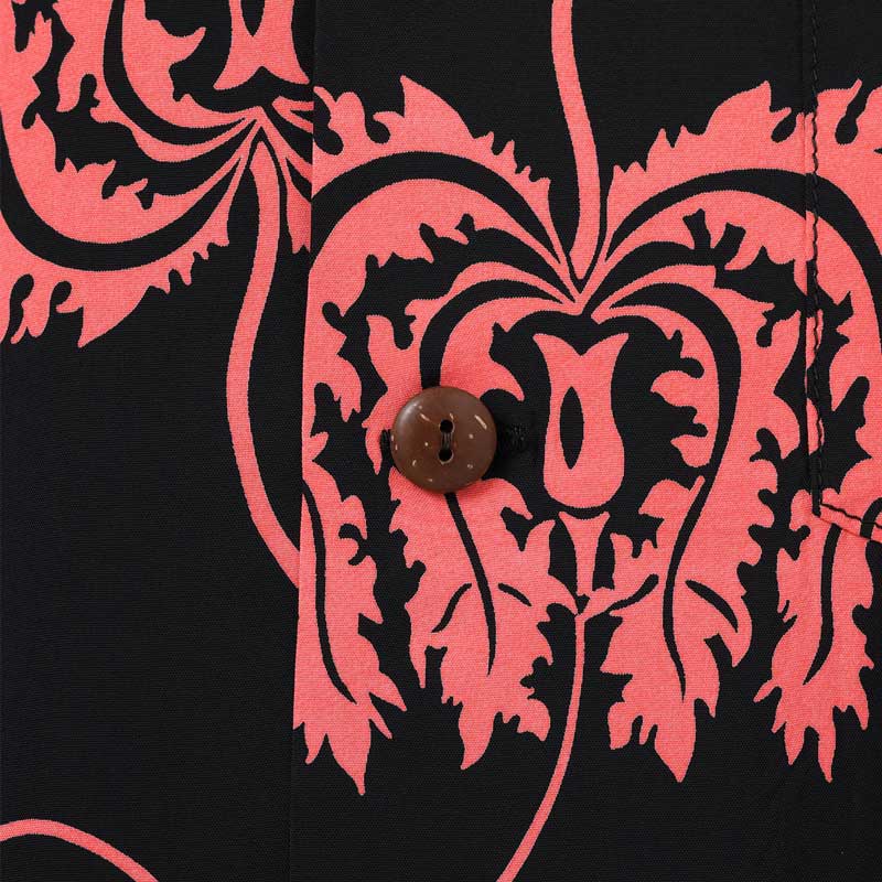 サンサーフ Lot No. SS39412 RAYON HAWAIIAN SHIRT “CORAL HIBISCUS” ブラック メンズ レーヨン アロハシャツ