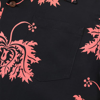 サンサーフ Lot No. SS39412 RAYON HAWAIIAN SHIRT “CORAL HIBISCUS” ブラック メンズ レーヨン アロハシャツ