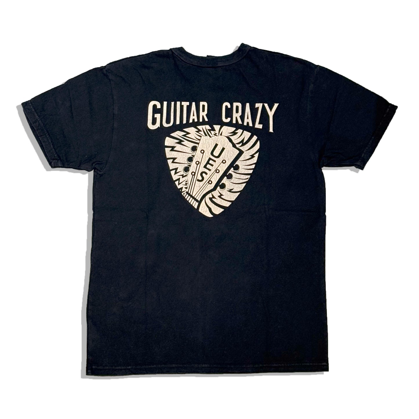 ウエス 652507 GUITAR CRAZY Tシャツ ブラック メンズ 半袖 プリント Tシャツ バックプリント