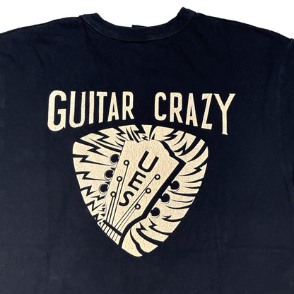 ウエス 652507 GUITAR CRAZY Tシャツ ブラック メンズ 半袖 プリント Tシャツ バックプリント