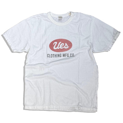 ウエス 651902 A HAPPY DAY! Tシャツ ホワイト×レッド スリム メンズ 半袖 プリント Tシャツ