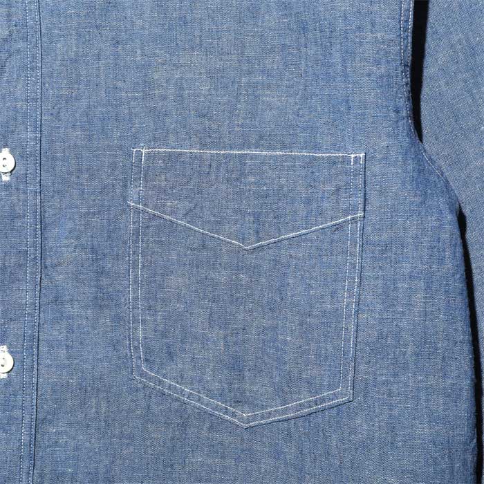 ジェラード AG01101ID Ellis Indigo エリス インディゴ メンズ 長袖 ワーク シャツ ベーシック コレクション スタンドカラー ドレスワーク