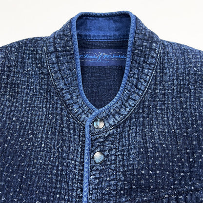 ポータークラシック PC-059-2102 NEW SASHIKO SHORT JACKET 刺し子シャツジャケット ブルー
